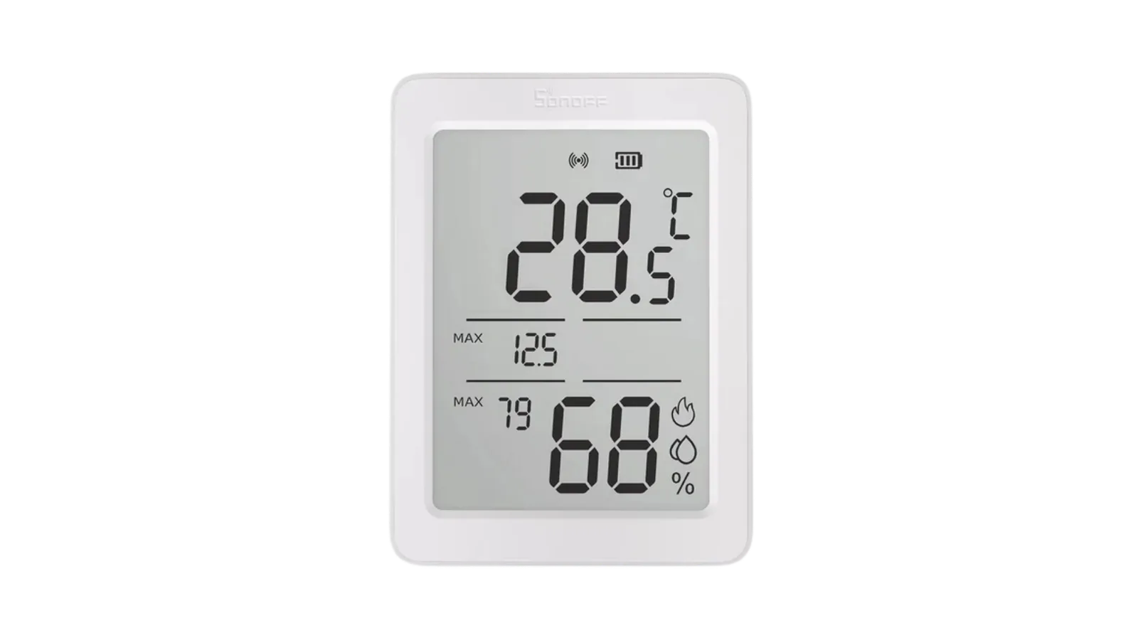 Sensor de temperatura e umidade AirGuard TH com LCD de 3,6'' Zigbee da Sonoff