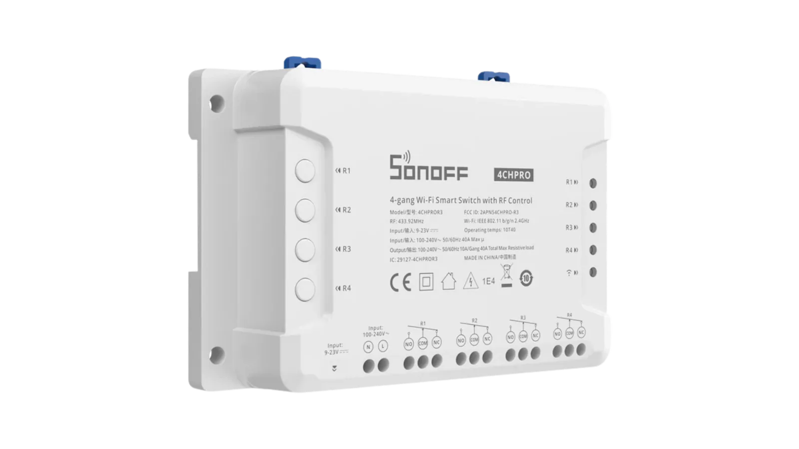 4CHR3 Interruptor Inteligente Wi-Fi 4 canais com Controle RF da Sonoff