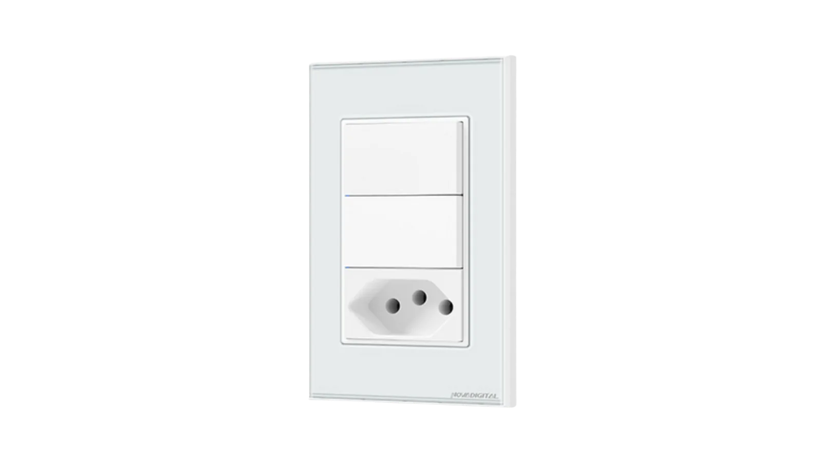 Interruptor tomada zigbee com 2 teclas físicas 4x2 da Nova Digital