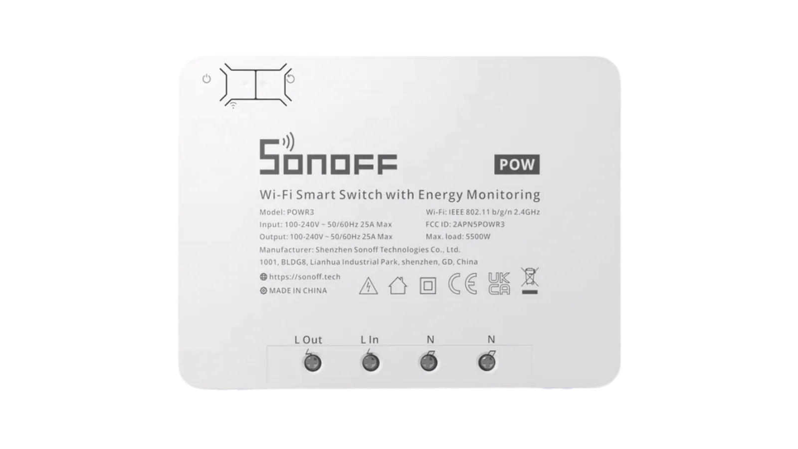 POWR3 Interruptor Inteligente de Alta Potência da Sonoff