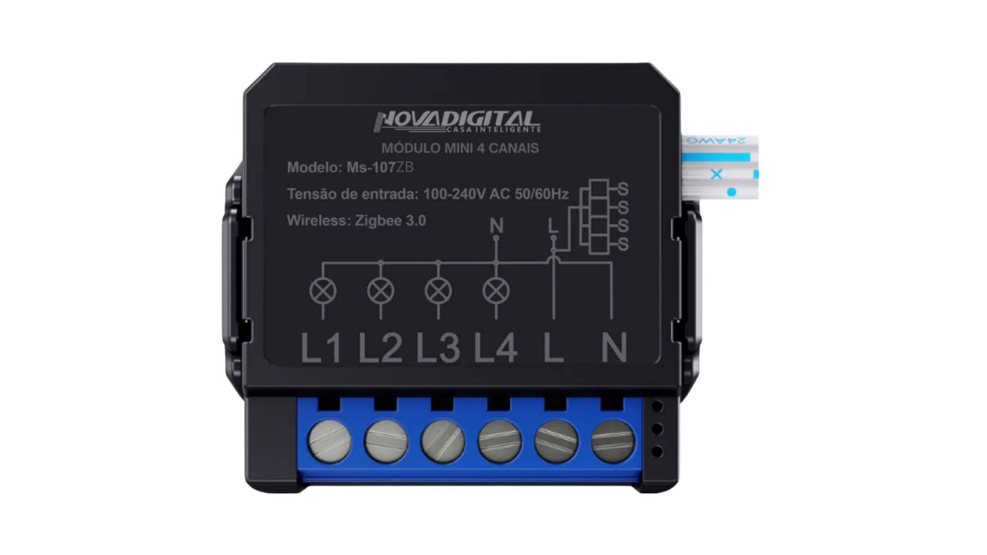 Módulo MINI Zigbee 4 Canal da Nova Digital