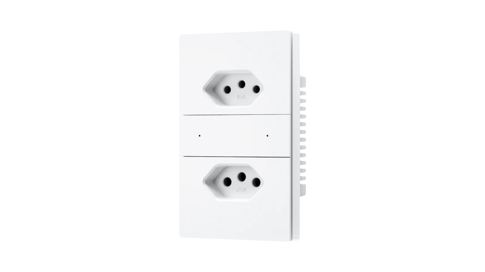 Tomada Dupla Inteligente 10A/20A Zigbee Full Press da Nova Digital