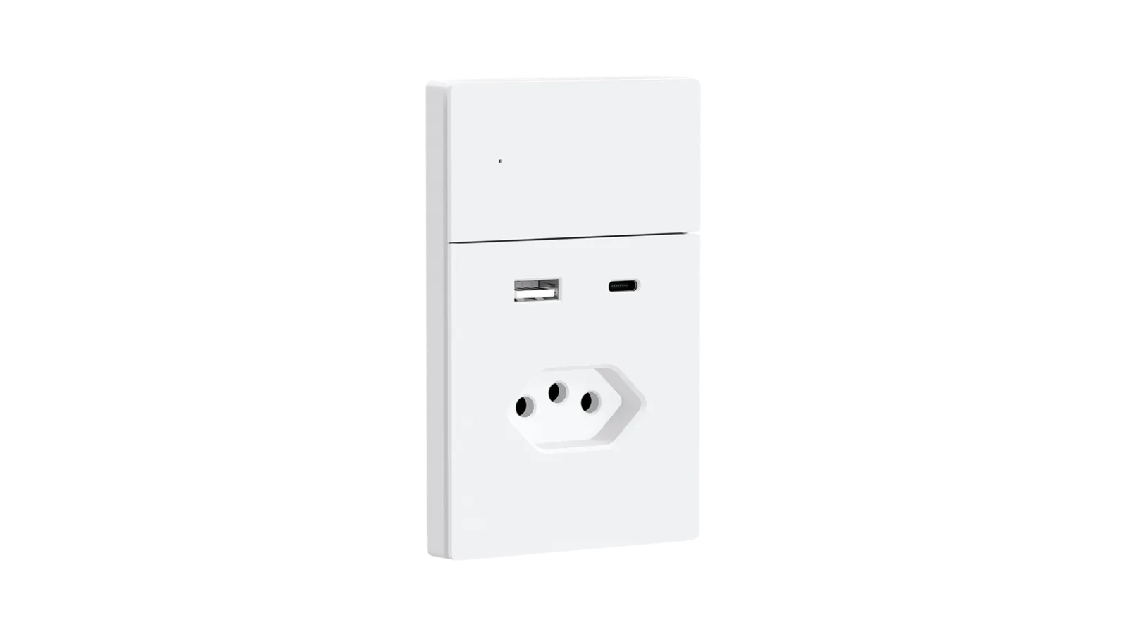 Interruptor Inteligente Zigbee Full Press Com Tomada - Linha Safira da Nova Digital