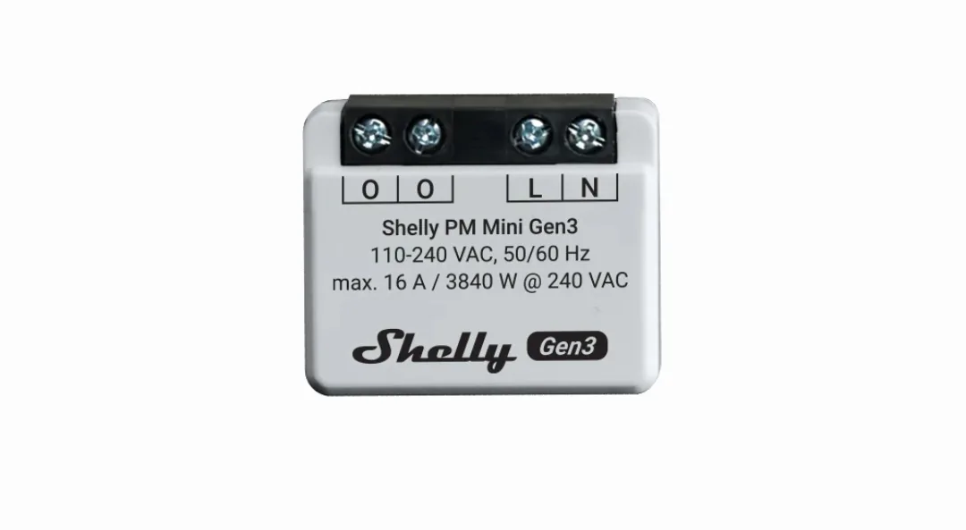 Shelly PM Mini Gen 3 Wi-fi | Monitoramento de Energia para tomadas de até 16 A