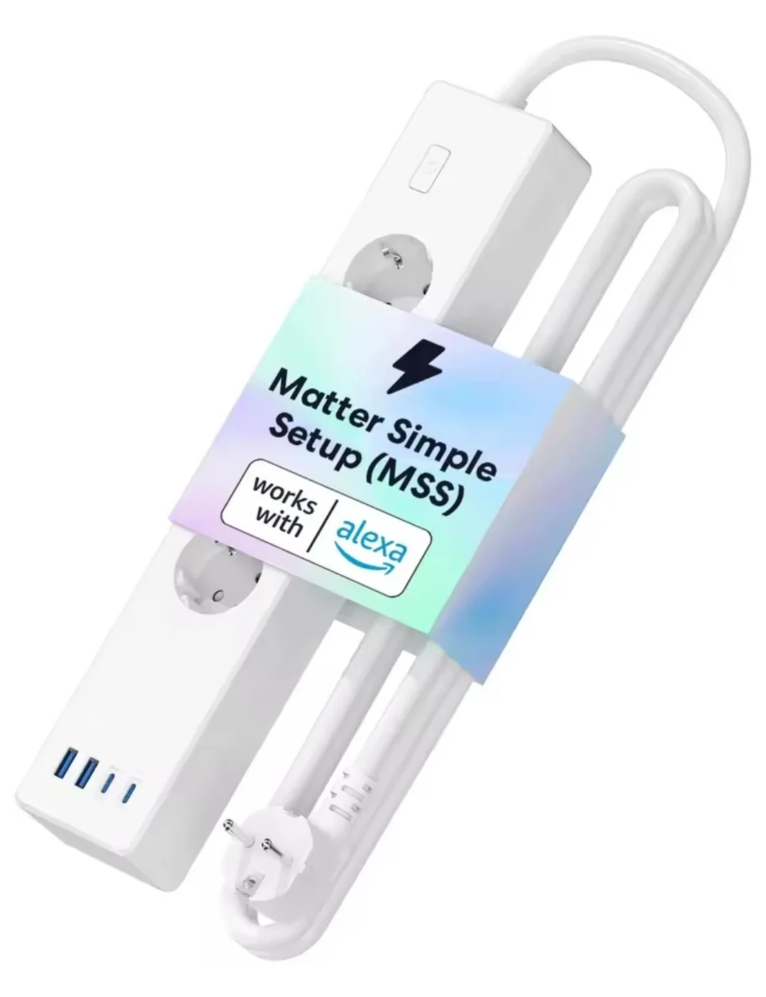 Meross Power Strip (padrão EU) | Régua de tomadas e 4 USB Matter Over Wi-fi