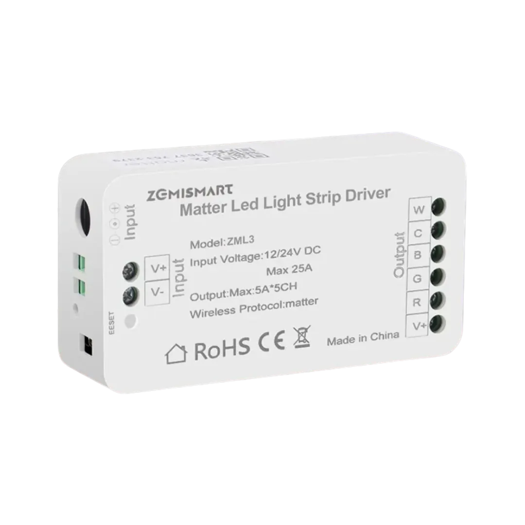 Controlador de fita led RGBCCT Matter Over Wifi da Zemismart