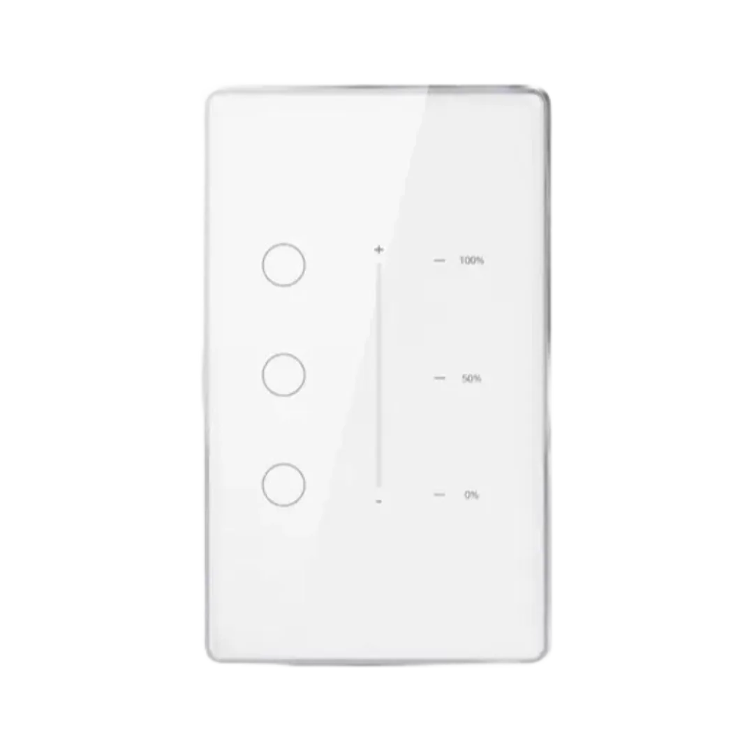 Interruptor dimmer de 3 canais Zigbee da Zemismart